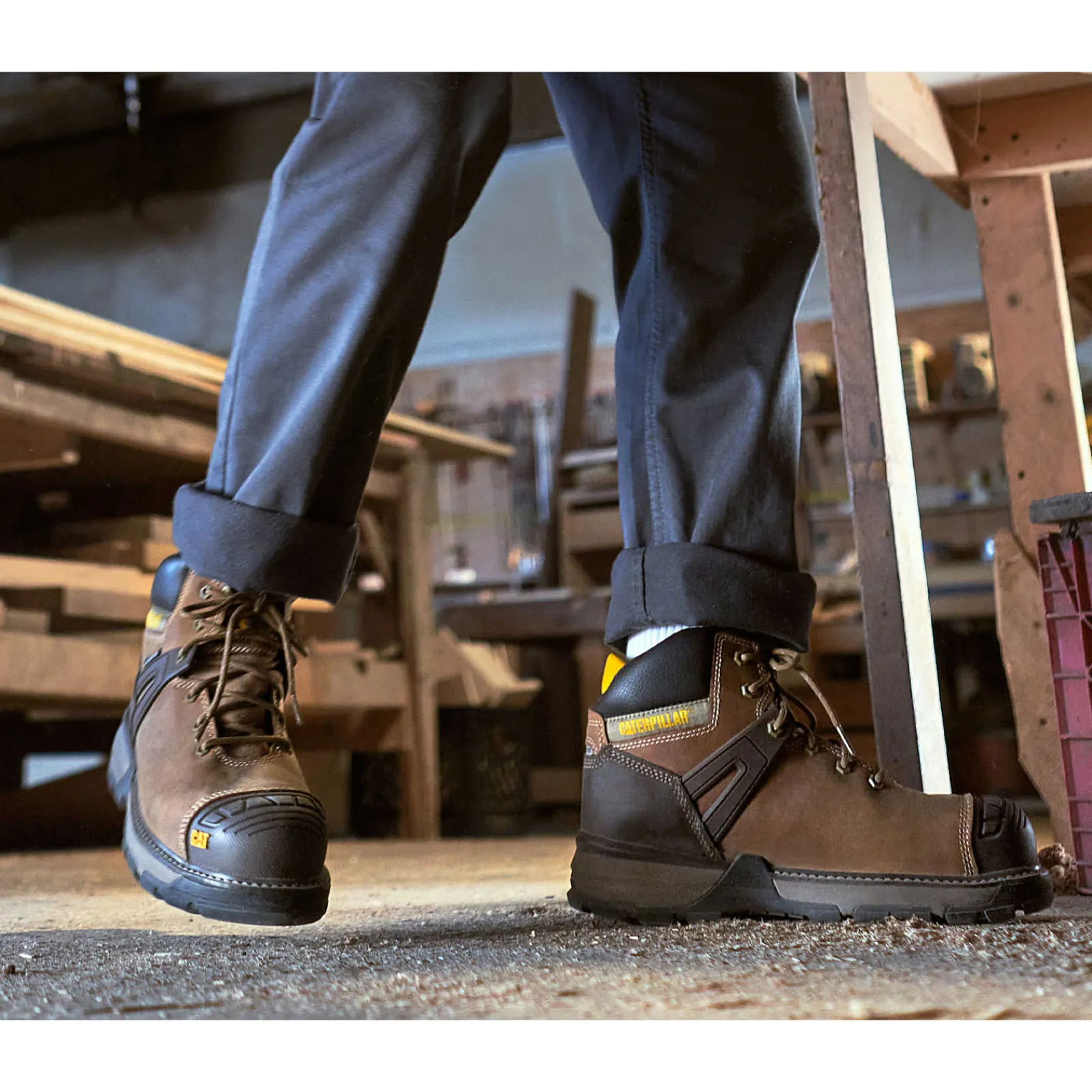 Cat Footwear Lightweight | Slip Resistant*Excavator Superlite Waterproof Carbon Composite Toe Work Boot