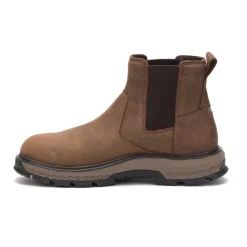 Cat Footwear Slip Resistant | Pull-Ons*Exposition Chelsea Alloy Toe Work Boot