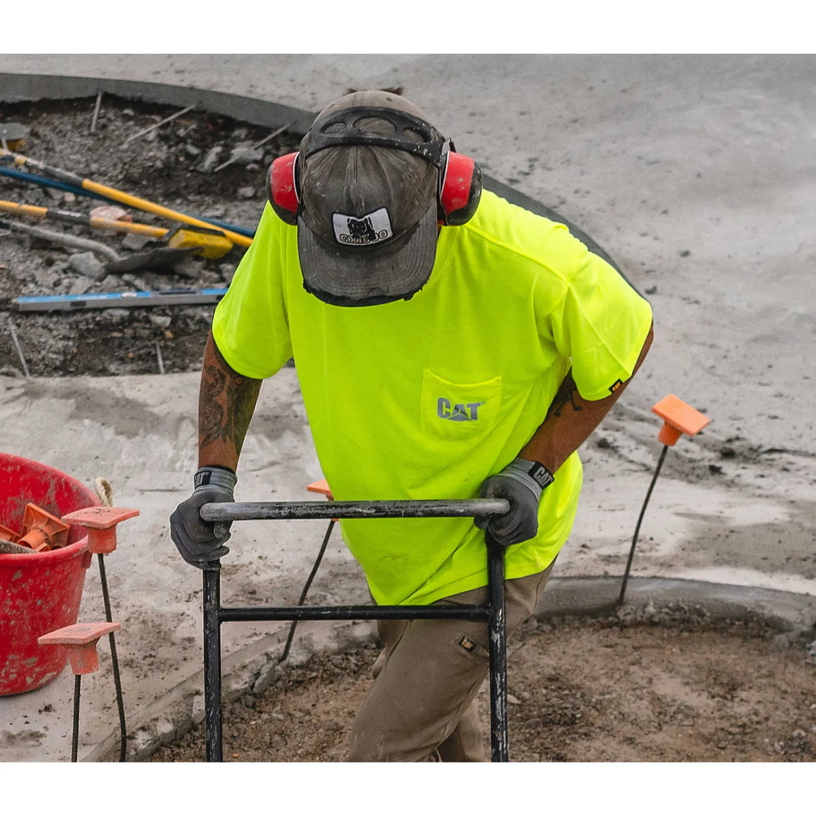 Cat Footwear Ppe | Tops & Outerwear*Hi-Vis Trademark Pocket Tee