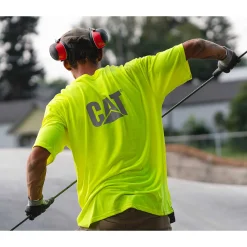 Cat Footwear Tops & Outerwear | Ppe*Hi-Vis Trademark Pocket Tee