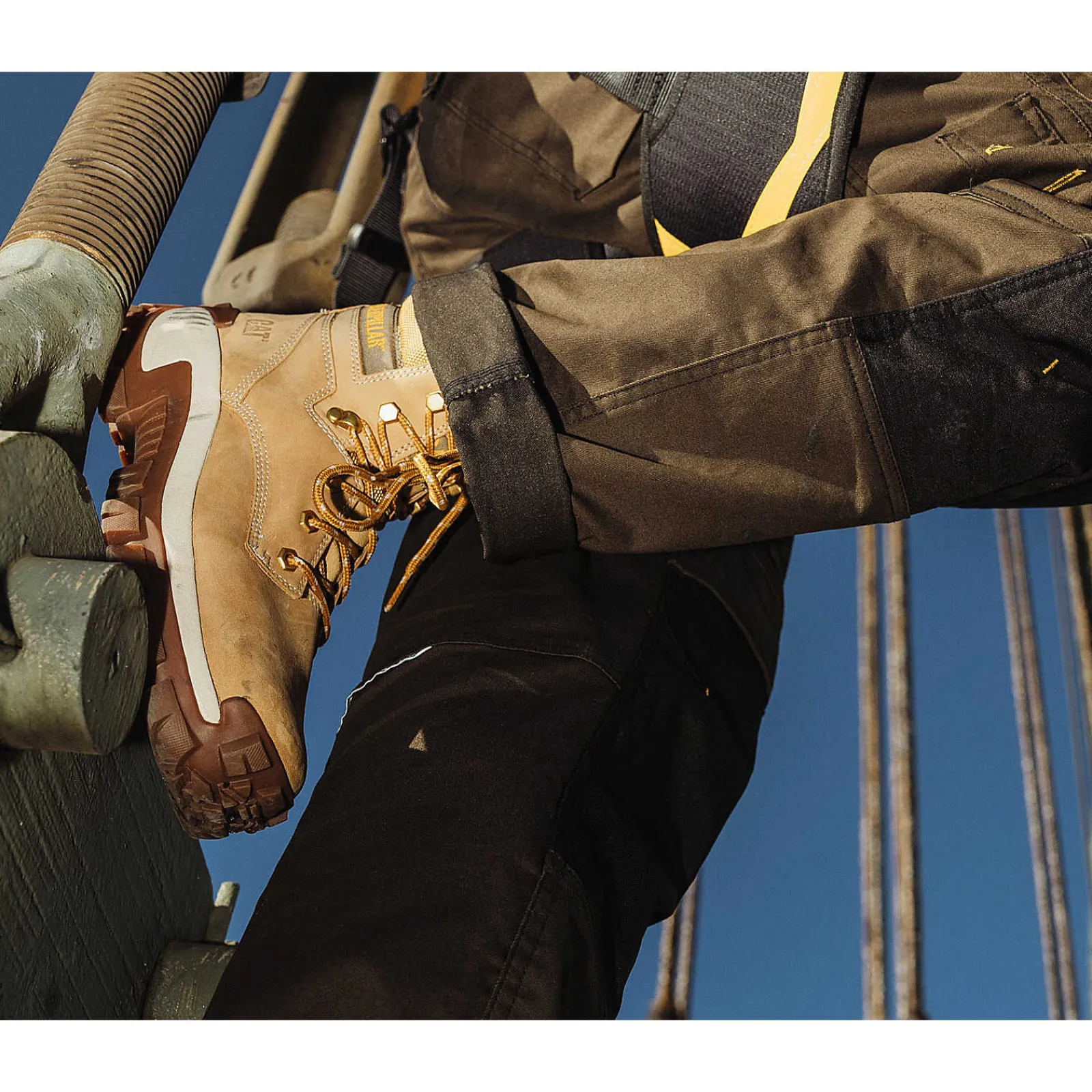 Cat Footwear Lightweight | Slip Resistant*Invader Hi Steel Toe Work Boot