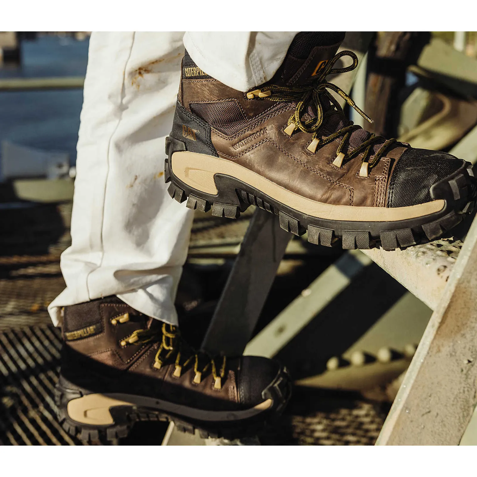 Cat Footwear Lightweight | Slip Resistant*Invader Hiker Waterproof Work Boot