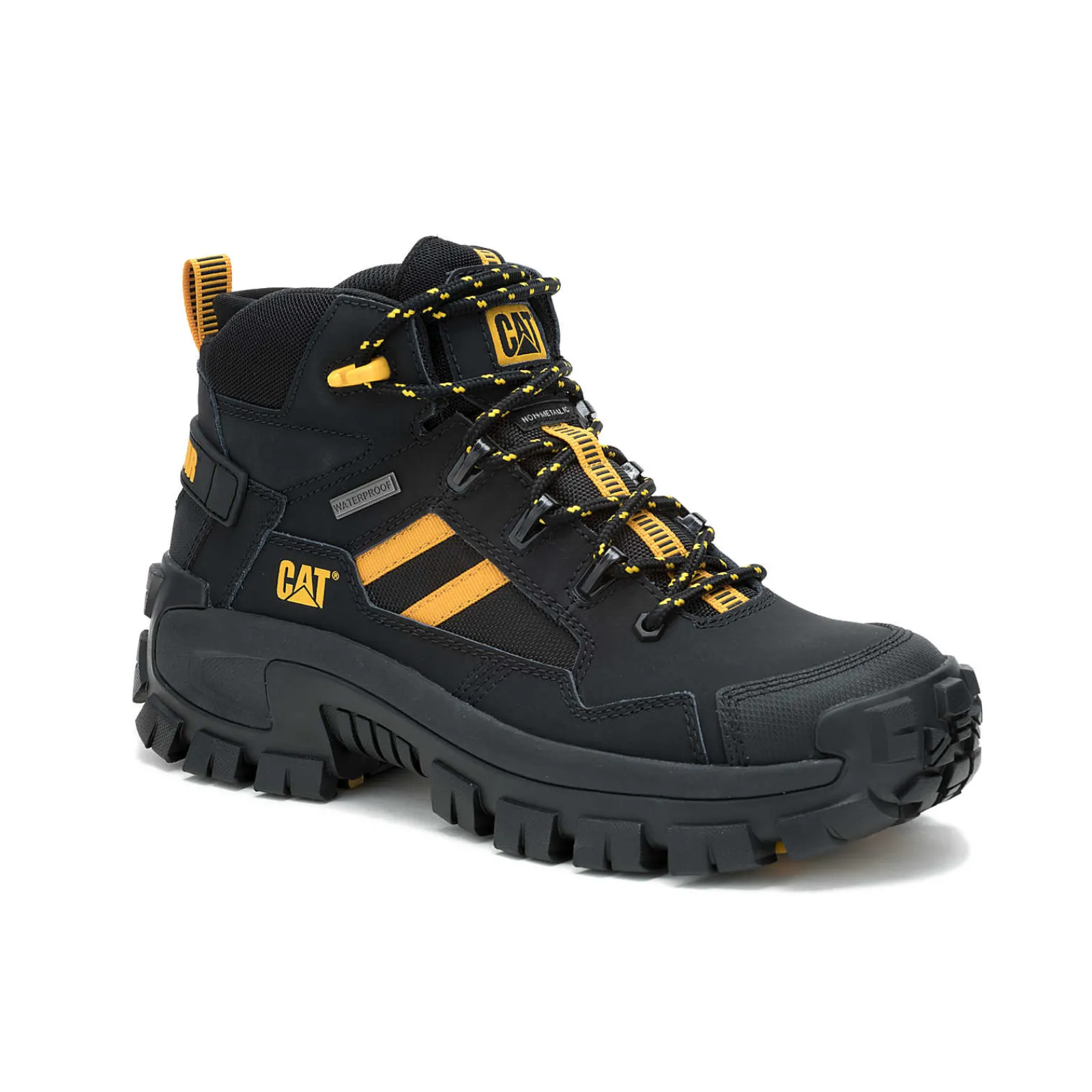 Cat Footwear Slip Resistant | Waterproof*Invader Mid Vent Waterproof Composite Toe Work Boot