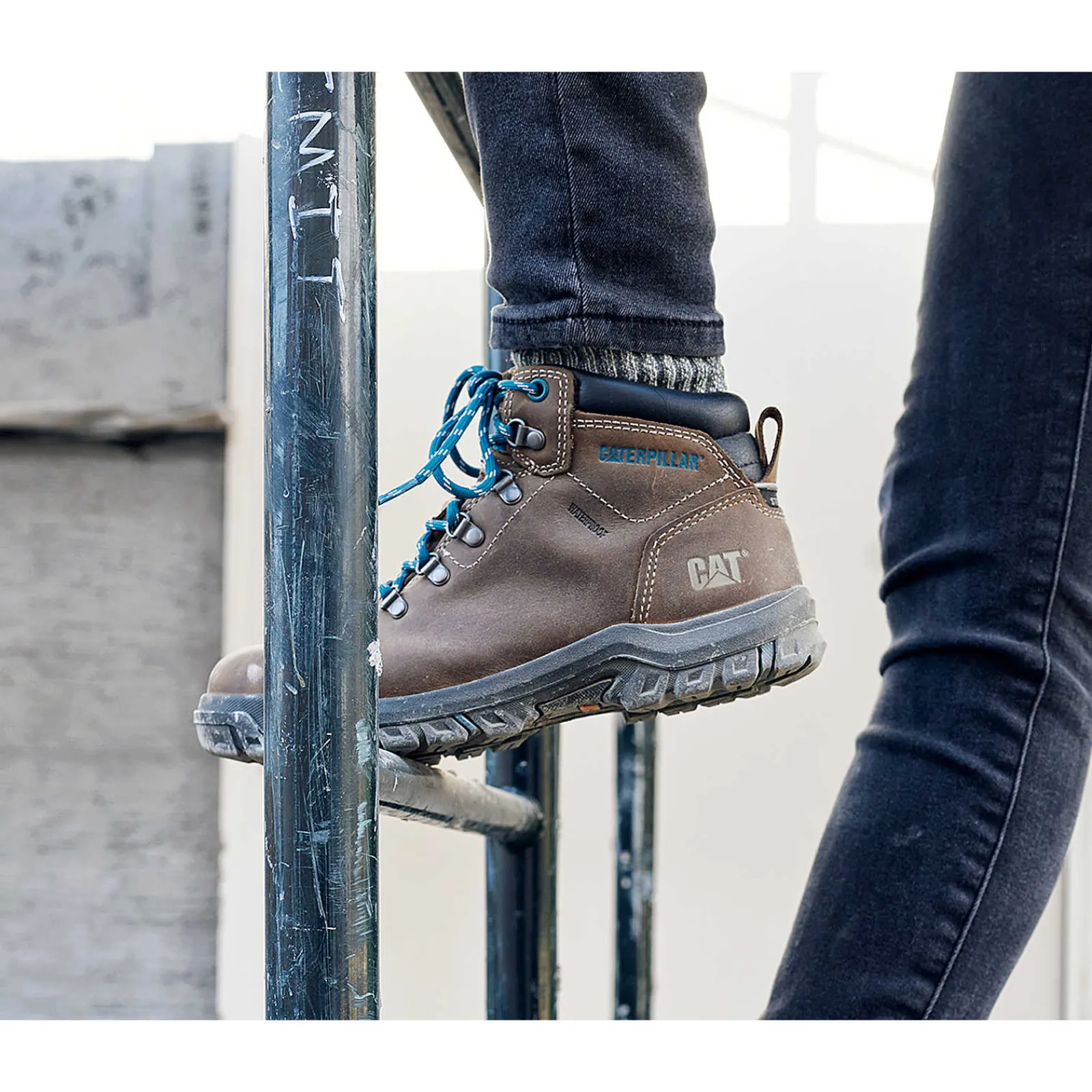 Women Cat Footwear Slip Resistant | Waterproof*Mae Waterproof Work Boot