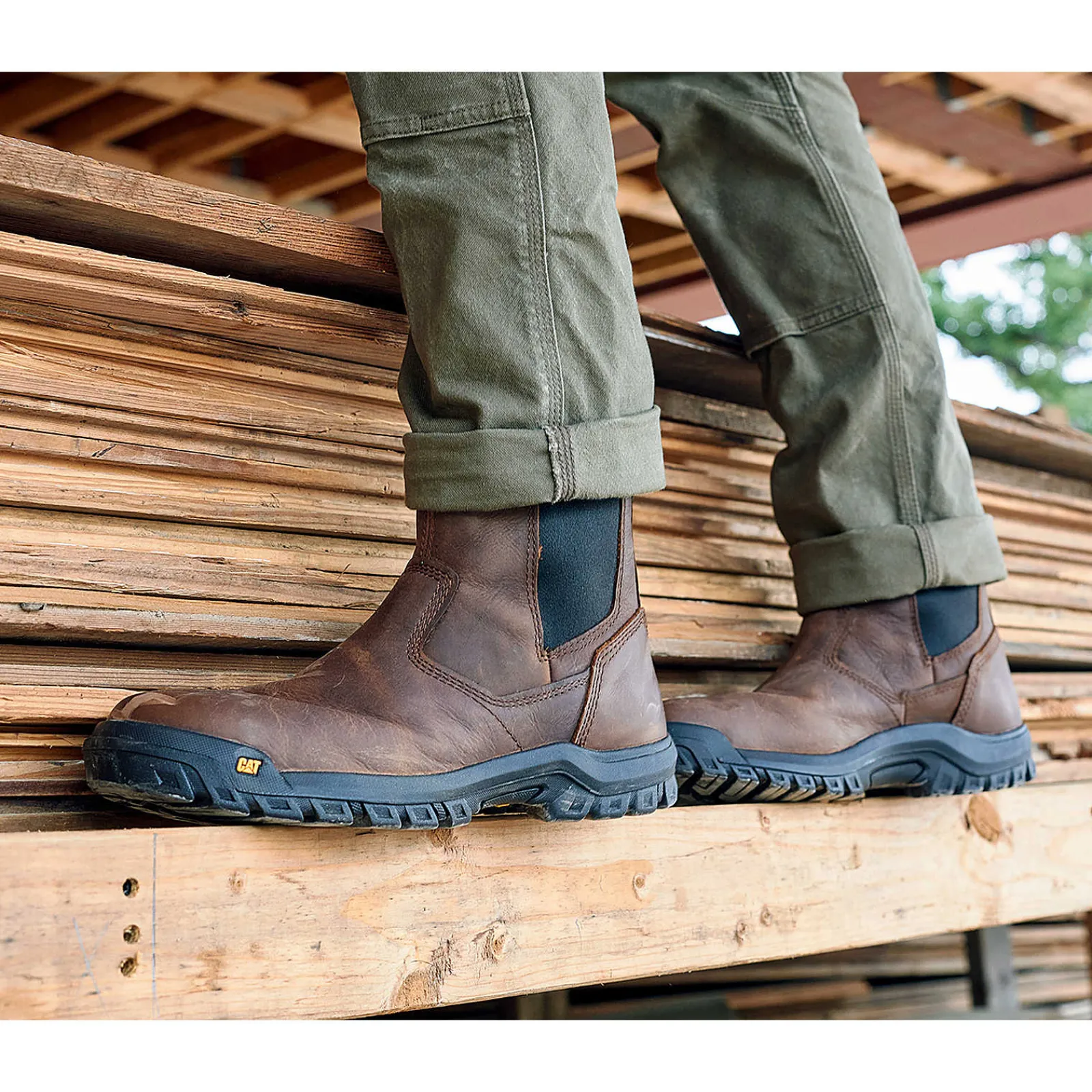 Cat Footwear Slip Resistant | Pull-Ons*Wheelbase Work Boot